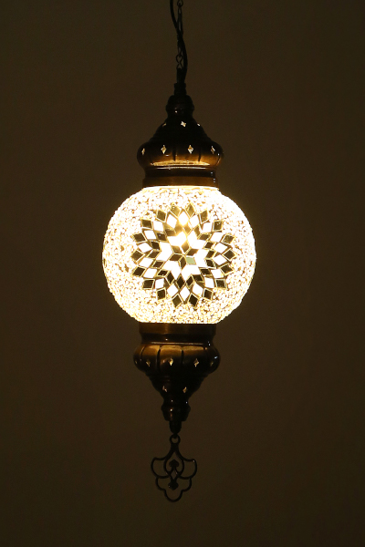 Traditional Antique Mosaic Hanging Lamp